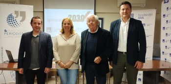 De izda. a dcha.: Sergio Martín, Dolores Gallardo, Fernando Jáuregui y Josep Alfonso Caro