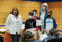Accésit de Primaria: Álvaro Bolado, Lucas García del Moral y Francisco Pérez, alumnos del CEIP Matilde de la Torre de Muriedas